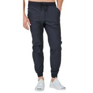 7 Diamonds Men's Black Slim Drawstring Joggers